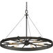 Vaughn 6 Light 33 inch Natural Black Pendant Ceiling Light, Large